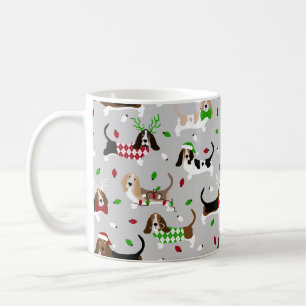Weihnachts-Basset-Hound-Kaffee-Tasse Kaffeetasse