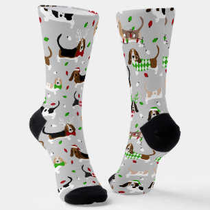 Weihnachts-Basset-Hound Socken