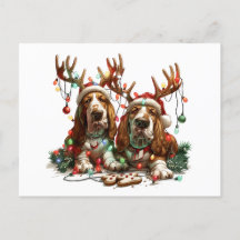 Weihnachts-Basset-Hunde