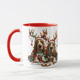 Weihnachts-Basset-Hunde Tasse