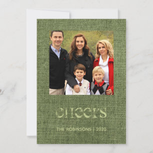 Weihnachts-Bastel-Familienfoto Feiertagskarte