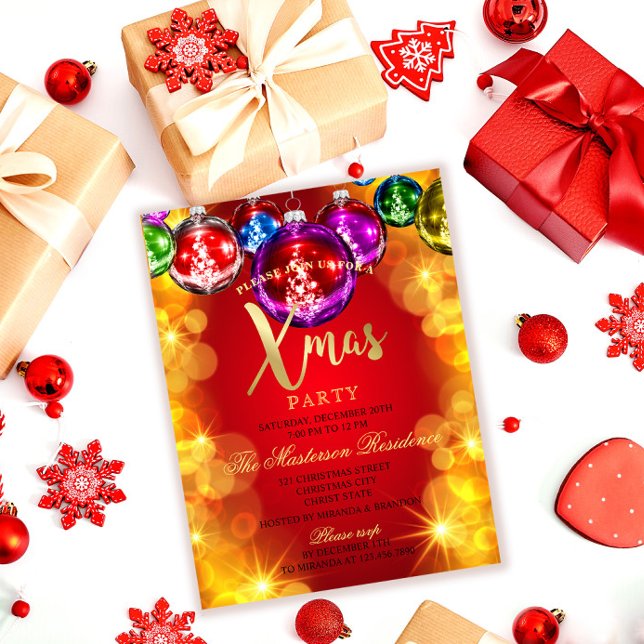 Weihnachts Baubles Ferien Weihnachten Weihnachten  Postkarte (Von Creator hochgeladen)