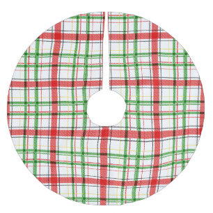 Weihnachts-Baumwoll-Flanell Karo-Tartan-Design - W Polyester Weihnachtsbaumdecke
