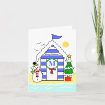 Weihnachts Beach Hütte Weihnachtskarte