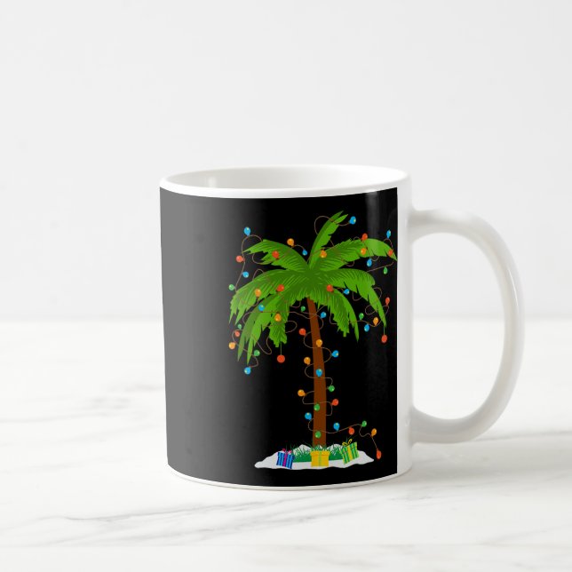 Weihnachts Beach Palme Tree mit Weihnachtsbeleucht Kaffeetasse (Rechts)