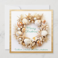 Weihnachts Beach Waves Seashells Starfish Perlen