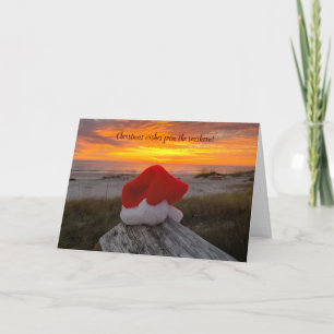 Weihnachts-Beachszene Grußkarte Karte