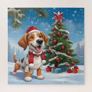 Weihnachts-Beagle Dog Jigsaw Puzzle