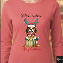 Weihnachts-Beagle-Rentier-Schal-Geschenk-Grafik