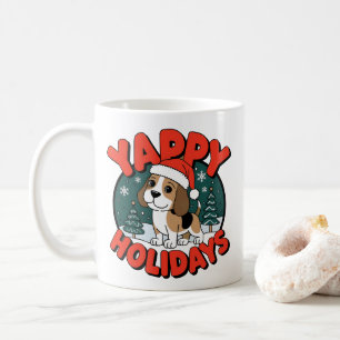 Weihnachts-Beagle Yappy Holidays Funny Dog Lover Kaffeetasse