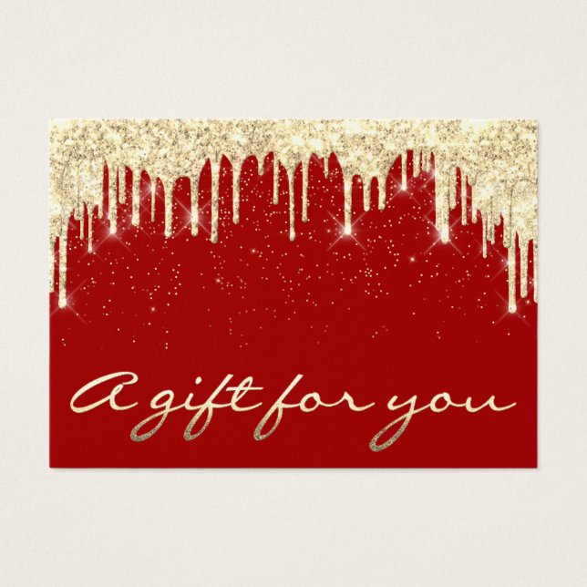 Weihnachts Beauty Salon Haar Gold Confetti Geschen (Vorderseite)