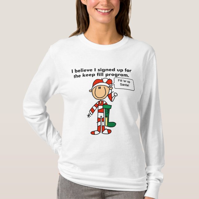 Weihnachts Behalt Fill Program Tshirts und Geschen (Vorderseite)