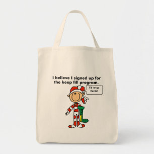 Weihnachts Behalt Fill Program Tshirts und Geschen Tragetasche