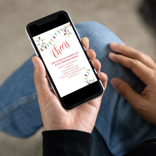 Weihnachts-Beifall Farbige Niedliche String-Lights Einladung