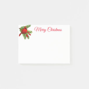 Weihnachts-Beitrag Notizen Notepad-Red-Kardinal