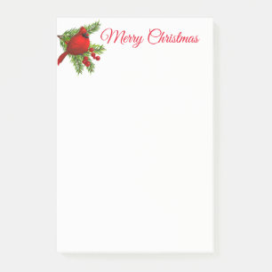 Weihnachts-Beitrag Notizen Notepad-Red-Kardinal