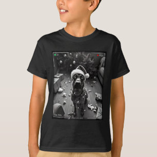 Weihnachts-Belgischer Malinois auf Kamera festgeha T-Shirt
