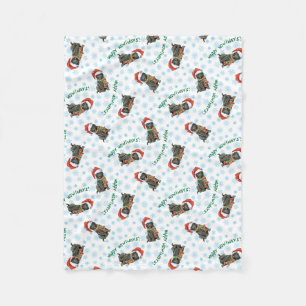 Weihnachts Belgisches Sheepdog Fleece Blanket