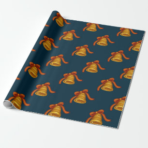 Weihnachts-Bell-Papier mit dunkelblau Geschenkpapier
