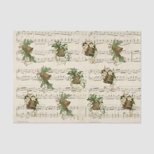 Weihnachts-Bell-Tissue Paper Seidenpapier (Vorderseite)