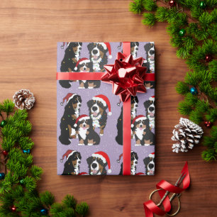 Weihnachts Berner Sennenhund  Geschenkpapier