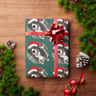Weihnachts Berner Sennenhund Geschenkpapier