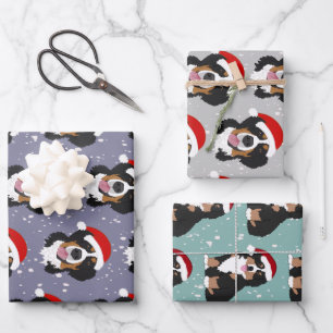 Weihnachts Berner Sennenhund  Geschenkpapier Set