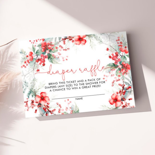 Weihnachts-Berry-Baby-Duschdusche-Windelwaschkarte Begleitkarte (Von Creator hochgeladen)