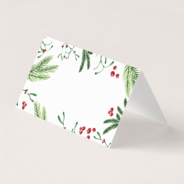 Weihnachts Berry Zent Card, Escort Card (Vorderseite)