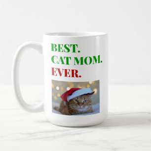 Weihnachts beste Cat-Mama je Foto Kaffeetasse