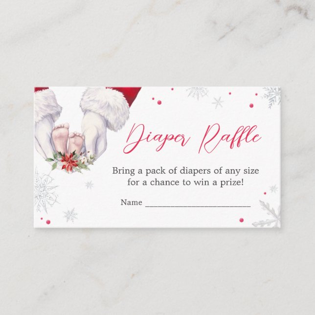 Weihnachts Beste Geschenktücher Windelwanne Begleitkarte (Vorderseite)