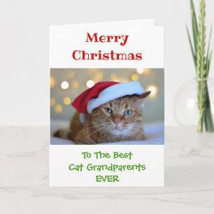 Weihnachts Beste Katze Großeltern je Foto Karte
