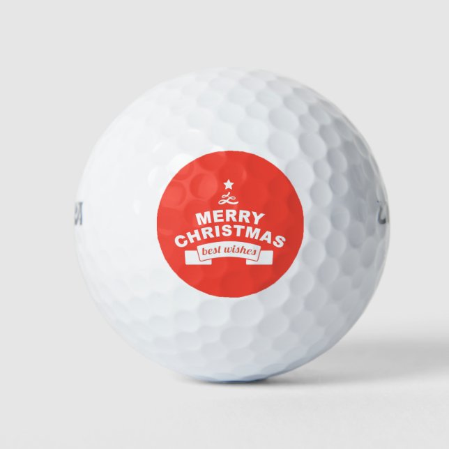 Weihnachts beste Wünsche Golfball (Vorderseite)