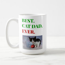 Weihnachts Bester Cat Vater je Foto Kaffeetasse