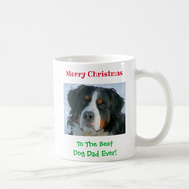 Weihnachts Bester Hund Vater je Begleiter Foto Kaffeetasse (Rechts)