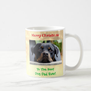 Weihnachts Bester Hund Vater je Begleiter Foto Kaffeetasse