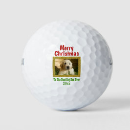 Weihnachts Bester Hund Vater je Haustier Custom Fo Golfball