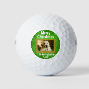 Weihnachts Bester Hund Vater je Haustier Custom Fo Golfball