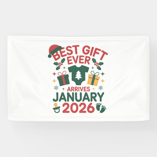 Weihnachts Bestes Geschenk Ankunft Januar 2026 Paa Banner (Horizontal)