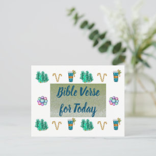 Weihnachts-Bibelvers Heute Faux-Glitter-Postkarte Feiertagspostkarte