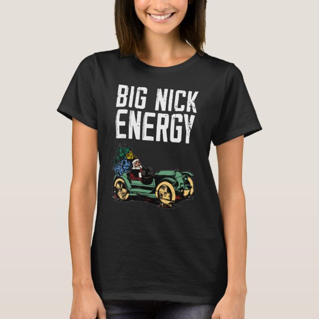 Weihnachts Big Nick Energy Ugly Sweater T-Shirt (Vorderseite)