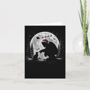Weihnachts-Bigfoot-Boop-Katzennase-Santa-Vollmond Karte