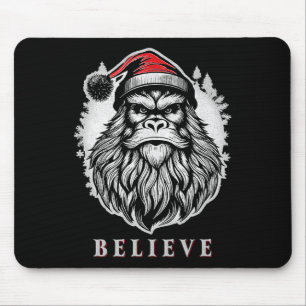 Weihnachts-Bigfoot - Glaube an Bigfoot mit Weihnac Mousepad