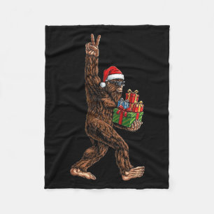 Weihnachts-Bigfoot-Santa-Hut Lustiger Sasquatch Bi Fleecedecke
