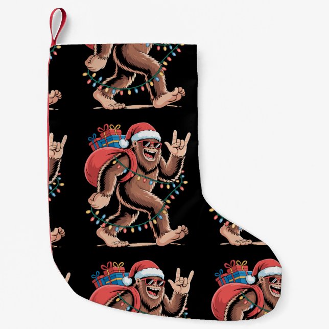 Weihnachts-Bigfoot Sasquatch Weihnachten Weihnacht Kleiner Weihnachtsstrumpf (Vorderseite)