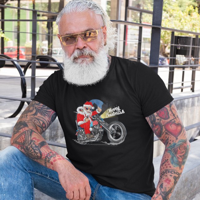 Weihnachts-Biker-Nachtfahrten T-Shirt (Von Creator hochgeladen)