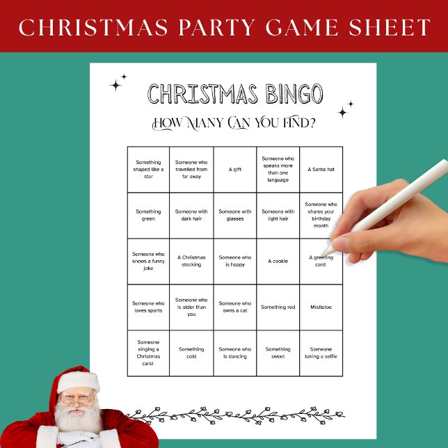 Weihnachts-Bingo-Aktivitätenliste (Von Creator hochgeladen)