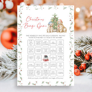 Weihnachts-Bingo-Feierspiel Feiertagskarte