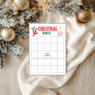 Weihnachts-Bingo-Karten Weihnachts-Party-Spiel f Flyer