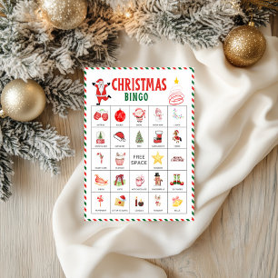 Weihnachts-Bingo-Karten Weihnachtsfeier-Spiel fü Flyer